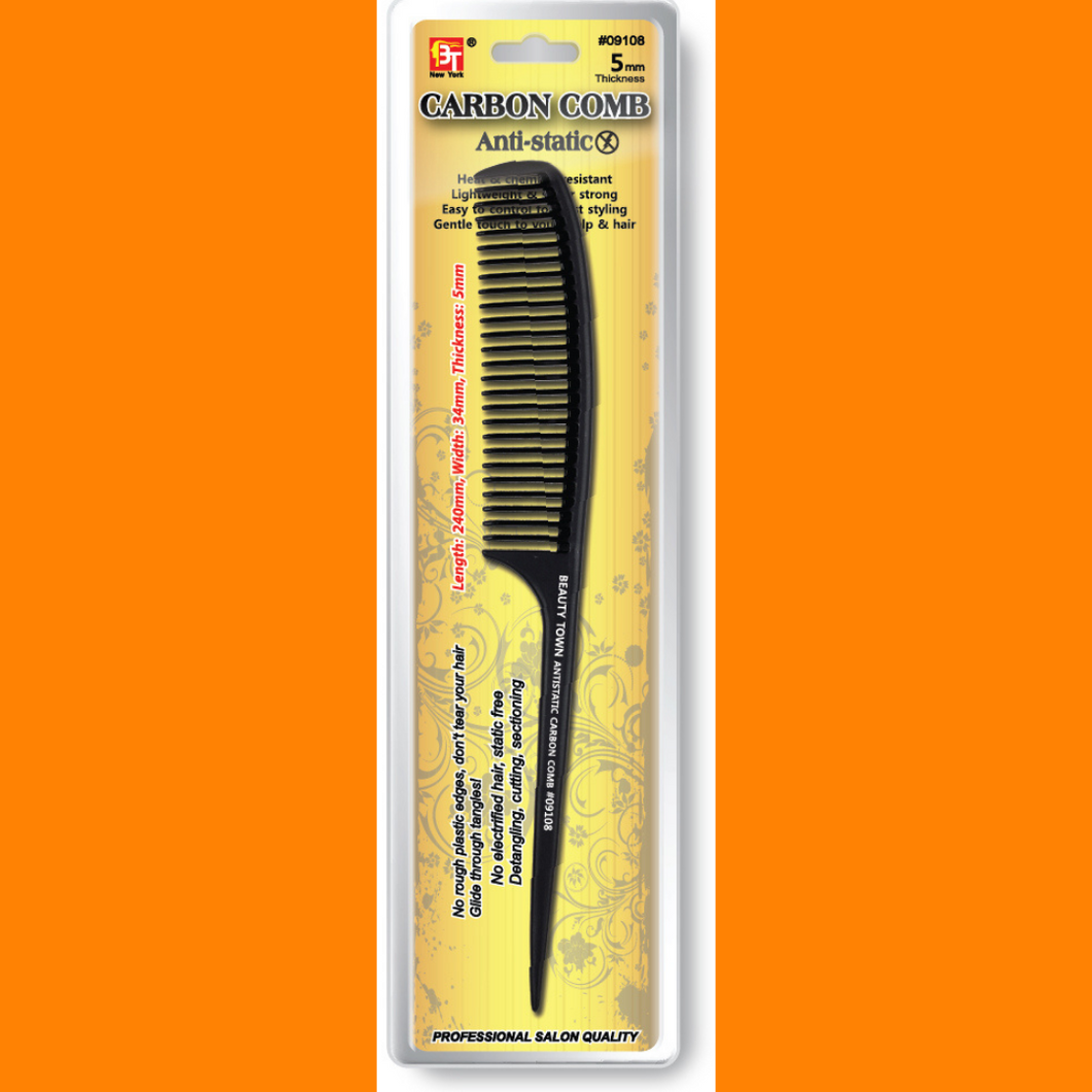 Wide Tooth Tail Carbon Comb